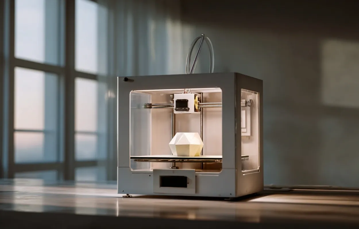 3d printer with object inside